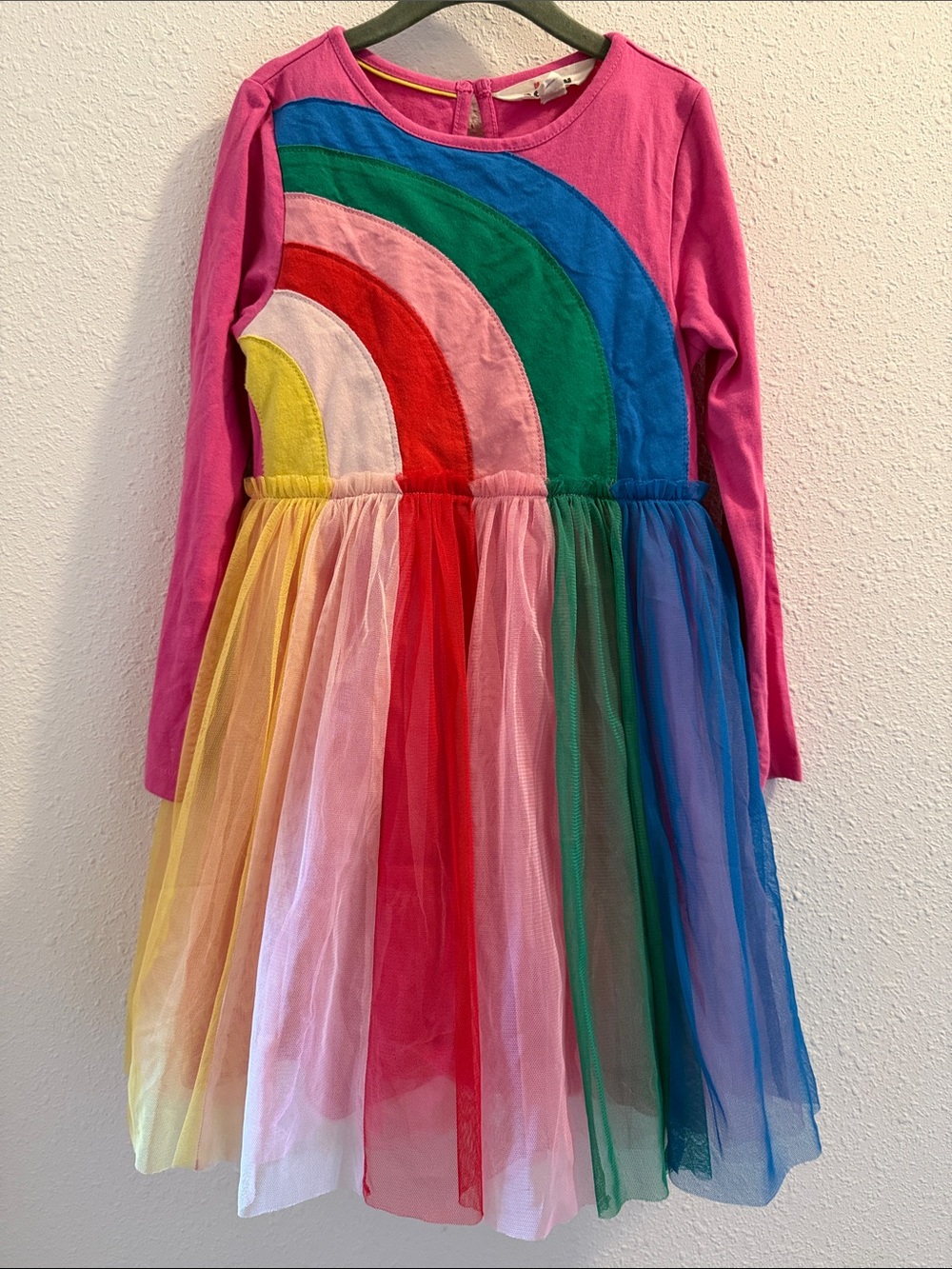 Mini Boden Rainbow Tulle Dress, Size 6-7Y